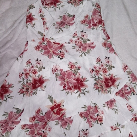 Rue21 Floral Midi Dress - Pink and White - Picture 2 of 11